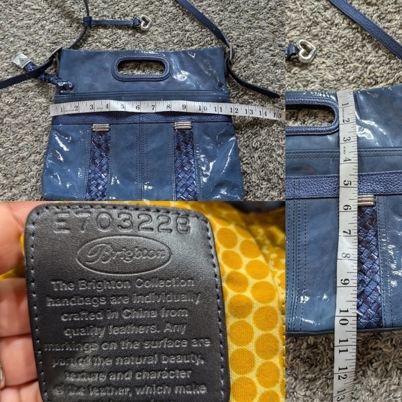 Brighton blue small patent leather shoulder bag - Picture 10 of 13